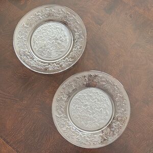 Princess House Elegant Clear Floral Plates